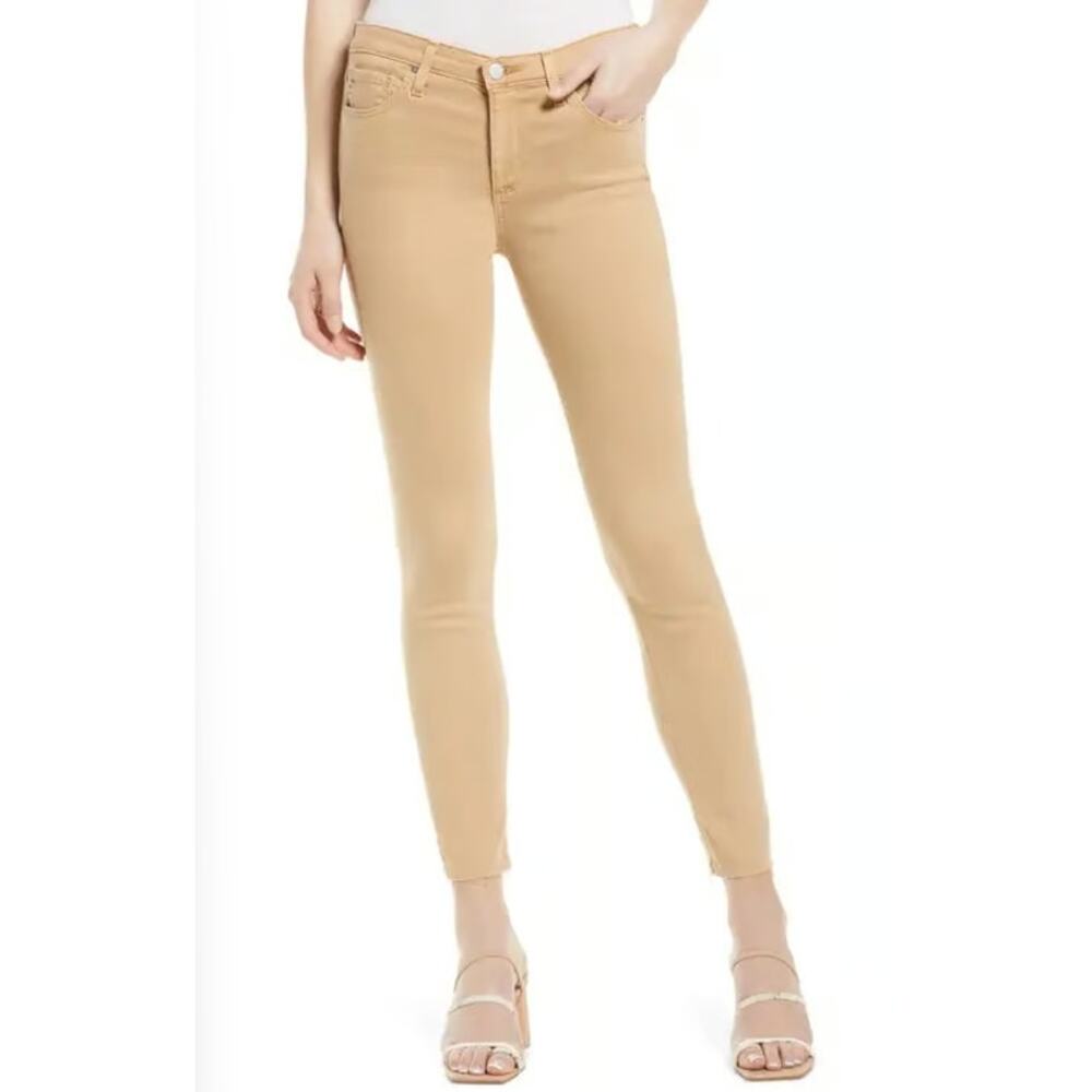 NWT AG Adriano Goldschmied Legging Ankle Super Skinny Pants Yellow Size 27